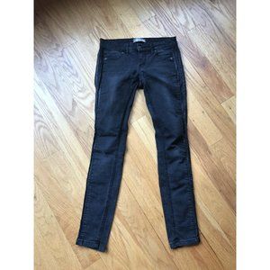 Free People Size 26 Black Jeans Black Faux Leather